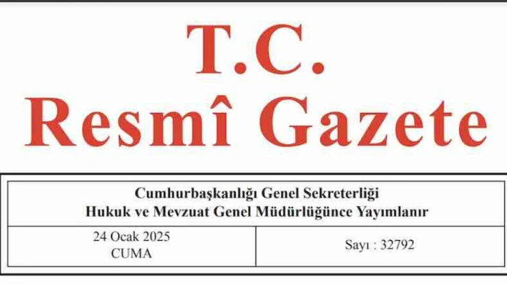 Resmi Gazete'de bugün (24.01.2025)