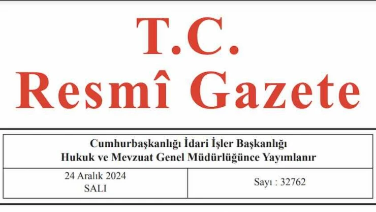 Resmi Gazete'de bugün (24.12.2024)