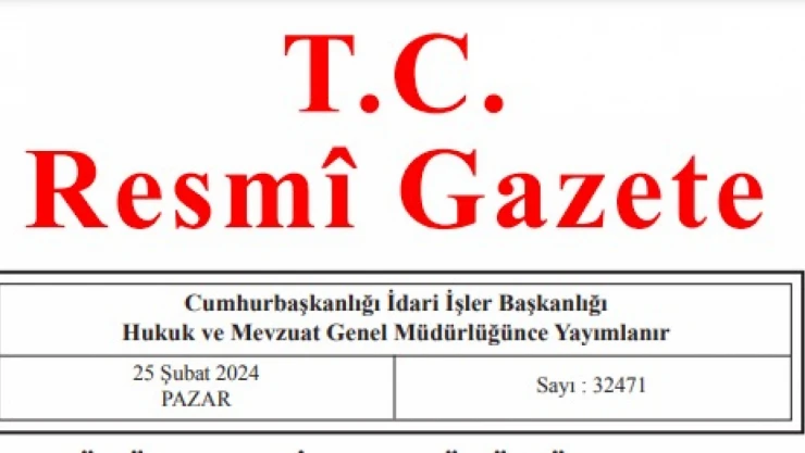 Resmi Gazete'de bugün (25.02.2024)
