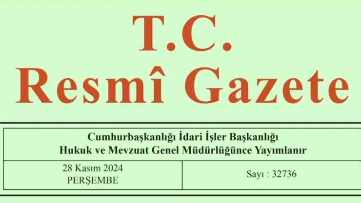 Resmi Gazete'de bugün (28.11.2024)