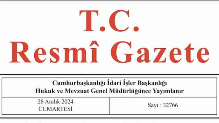 Resmi Gazete'de bugün (28.12.2024)