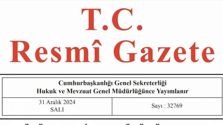 Resmi Gazete'de bugün (31.12.2024)