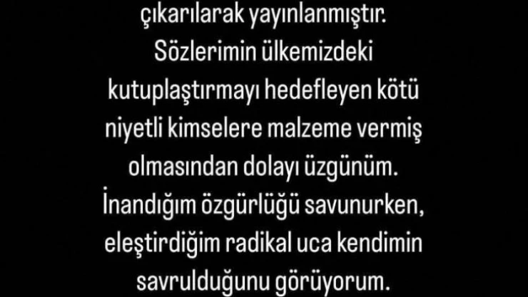 Şarkıcı Gülşen'den 'özür' paylaşımı: 'Videodaki söylemimden rahatsızlık duyan ve incinen herkesten özür diliyorum'