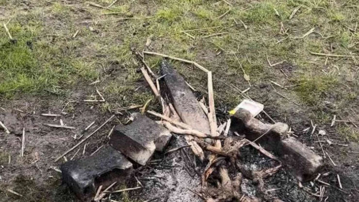 Şehir magandaları piknik masasını yaktı