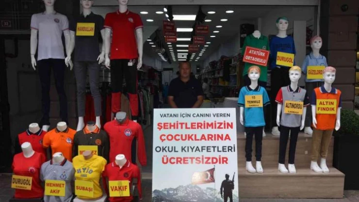 Şehit çocuklarına ücretsiz okul kıyafeti