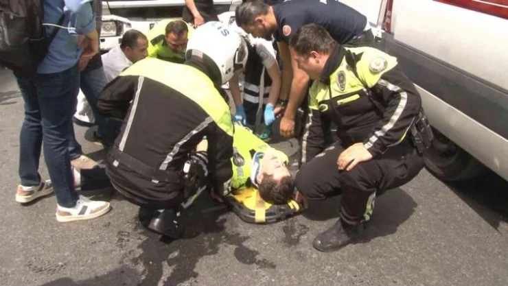 Şişli'de dur ihtarına uymayan şüpheli, araçla polise çarpıp kaçtı