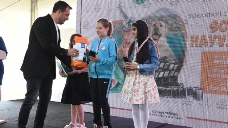 Sokak hayvanları temalı yarışmada ödüller verildi