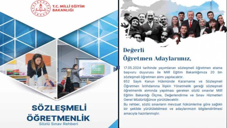 Sözleşmeli Öğretmenlik Sözlü Sınav Rehberi yayımlandı