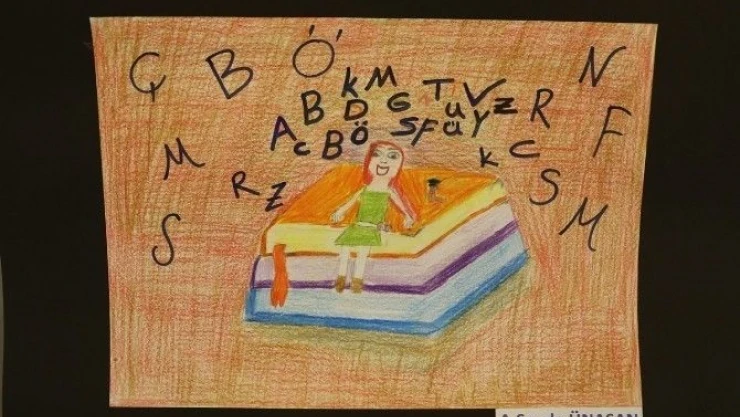 Çocuklar  Kitap  Sevgisini  Resmetti
