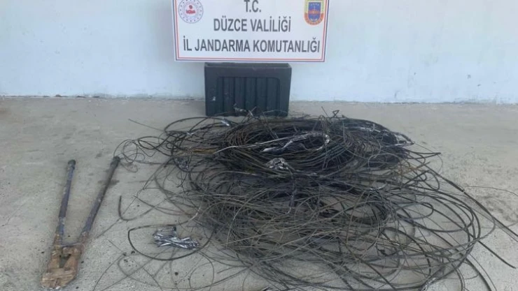 Telefon kablolarını çalan şahıs yakalandı