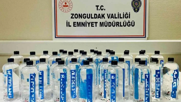 Zonguldak'ta etil alkol ve makaron ele geçirildi